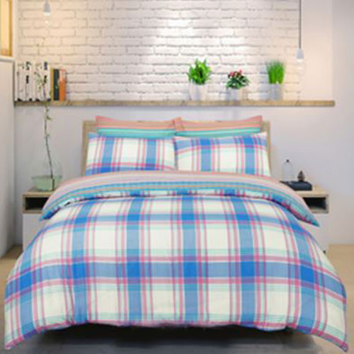 Blue Bright Check Duvet Cover Set