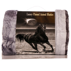 Faux Mink Animal Horse Blanket Throw