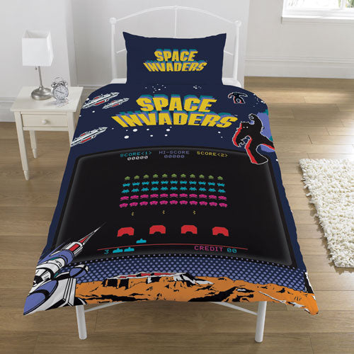 Children Character Space Invaders Single & Double Size Duvet Set