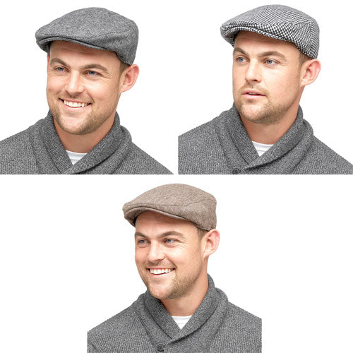 Mens Check Flat Caps