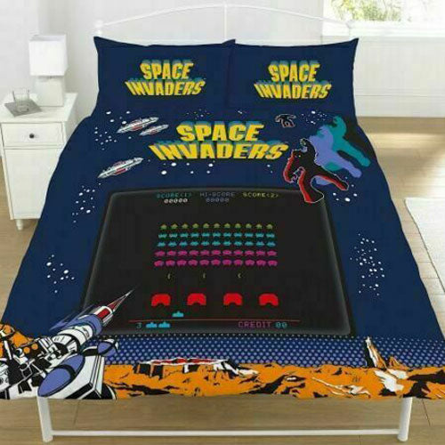 Children Character Space Invaders Single & Double Size Duvet Set