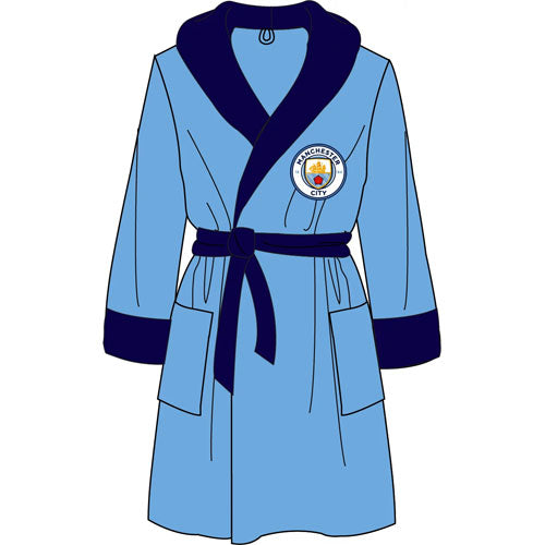 Mens Official Manchester City Football Club Dressing Gown Size Small - XL