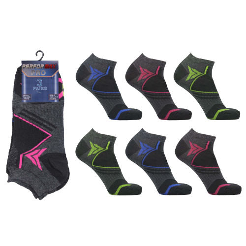 6 Pairs  Mens Performax Pro Arch Top Trainer Socks Arrow Size 6-11