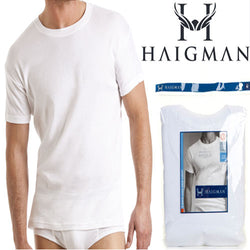 3 Packs Haigman Luxury Combed Cotton Crew Neck T-Shirt Size Medium - 2XL