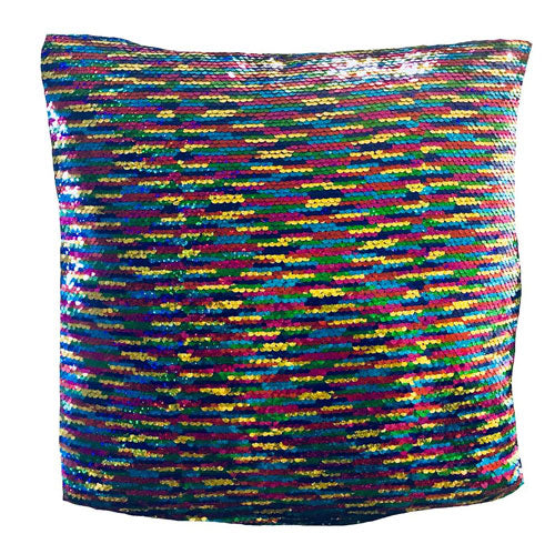 Reversible Rainbow Mermaid Sequin Filled Cushion