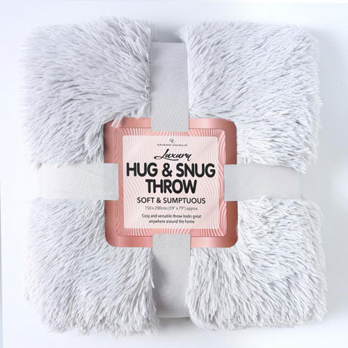 Hug And Snug Silver Bed Throw Double Size 120 x 150cm