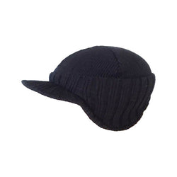 Mens Peaked German Style Beanie Hat