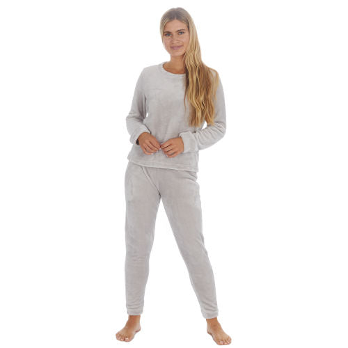 Copy of Ladies Shimmer Flannel Pyjama Set Grey Size Small - XL