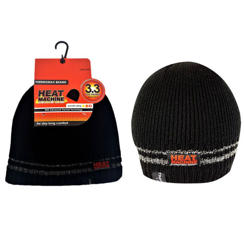 Mens Heat Machine 3.3 Tog Thermal Hat Black