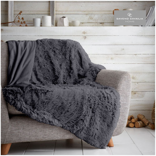 Hug And Snug Charcoal Bed Throw Double Size 120 x 150cm