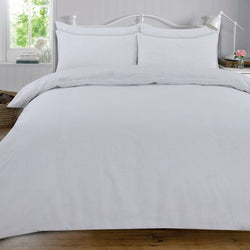 100% Cotton Complete Bed In A Bag White Duvet Set