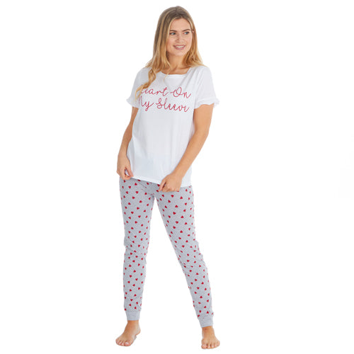 Ladies Love T-Shirt And Pants Set Size Small - XL