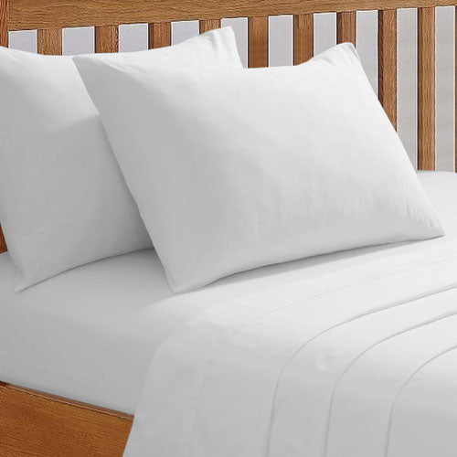 Quality 68 Picks White Flat Sheet In Single, Double, King & Super King Size