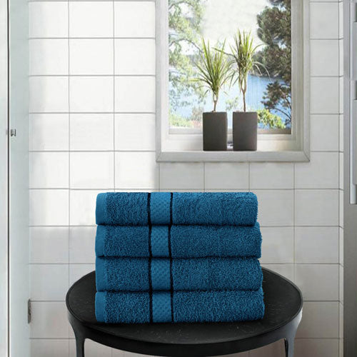 4 Pack Hand Towels Dickens Teal