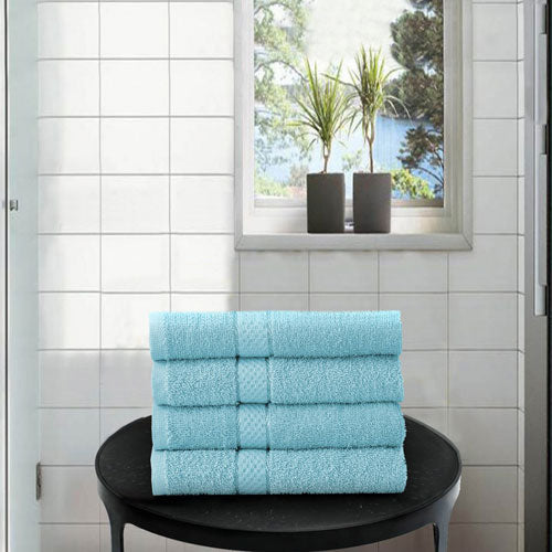 4 Pack Hand Towels Dickens Sky Blue