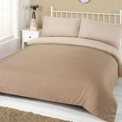 Brentfords Plain Dye Mink Cream Duvet Set