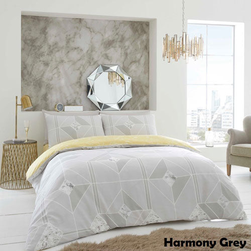 Luxury Harmony Blush Grey Duvet Cover Set