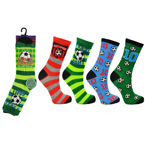 Boys Novelty 3 Pack Footie Champ Socks