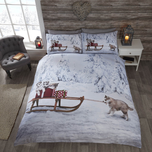 HUSKIES CHRISTMAS DUVET SET