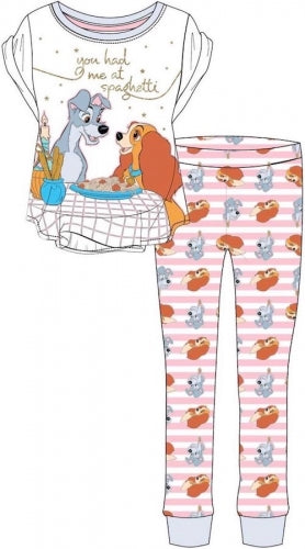 Ladies Disney Lady & The Tramp Character Pyjamas Size 8 - 22