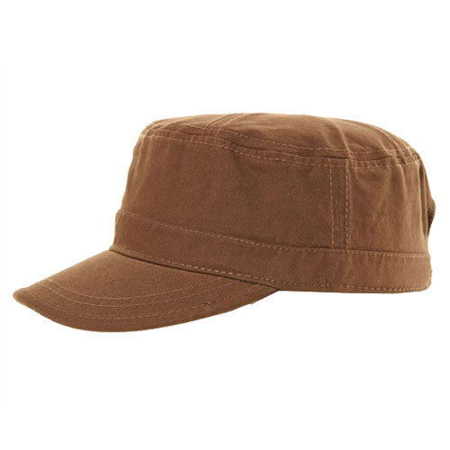 Adults Chino Twirl Cadet Cap With Adjustable Velcro