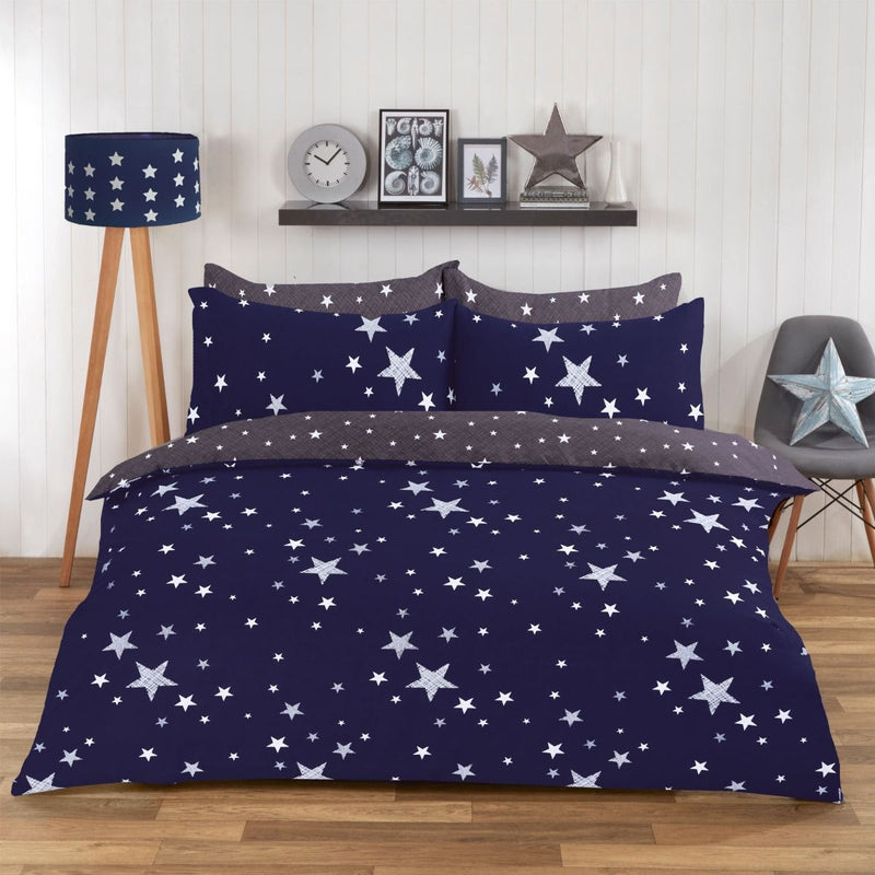 Children Stars Reversible Navy Duvet Set