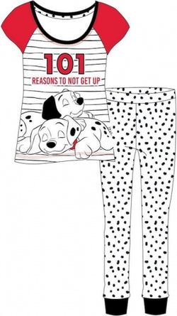 Ladies Disney 101 Dalmatians Character Pyjamas Size 8 - 22