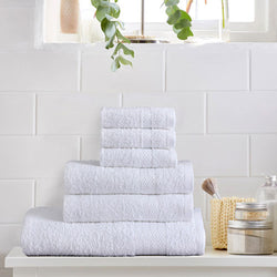 6 Piece Luxury Towel Bale Set White