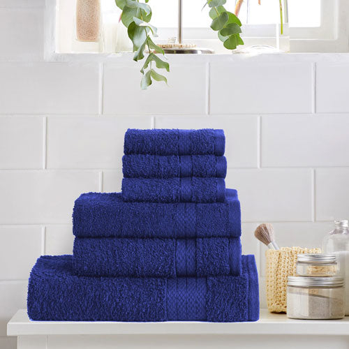 6 Piece Luxury Towel Bale Set Royal Blue