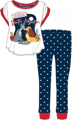 Ladies Disney Lady & The Tramp Character Pyjamas Size 8 - 22