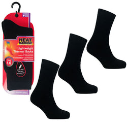 1 Pair Ladies Heat Machine 1.6 Tog Thermal Socks Black Size 4-8